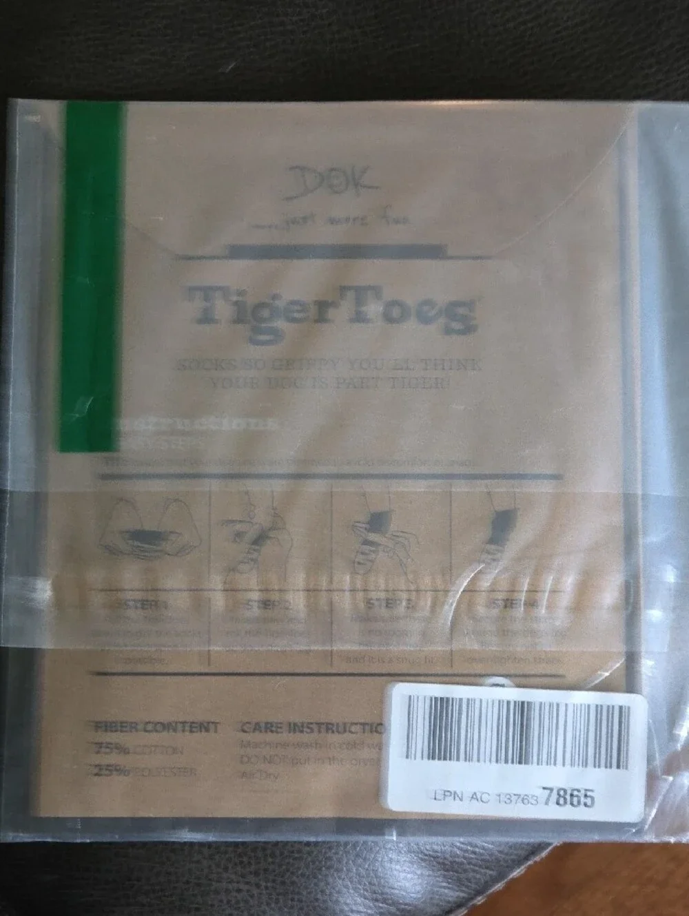 Dog's Grip Socks - Brown Maximum Grip